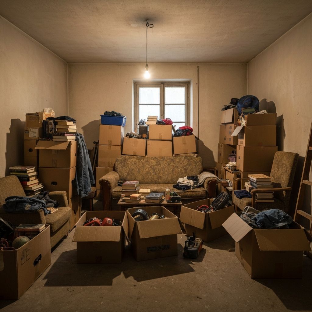 Vorher: Vollgestellter Raum